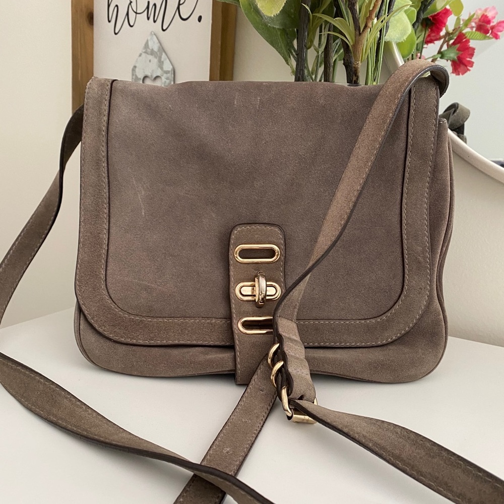Tila March Paris Suede Crossbody Bag